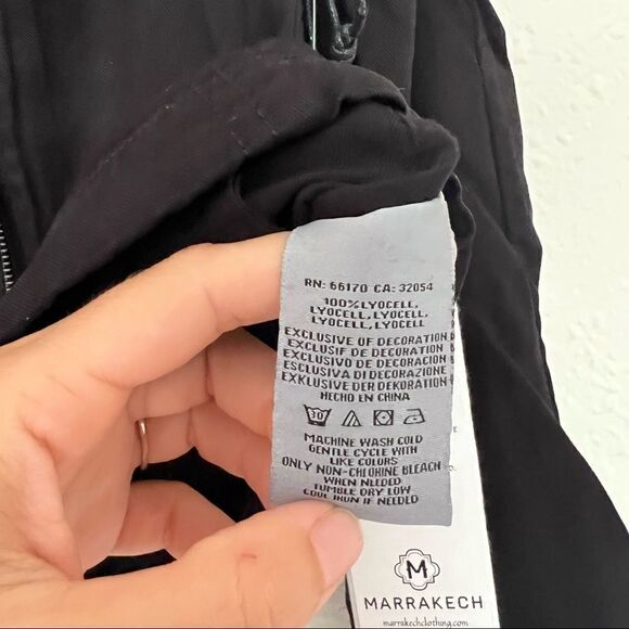 Anthropologie Marrakech Black Twill Moto Jacket NEW Size XS - Picture 9 of 9